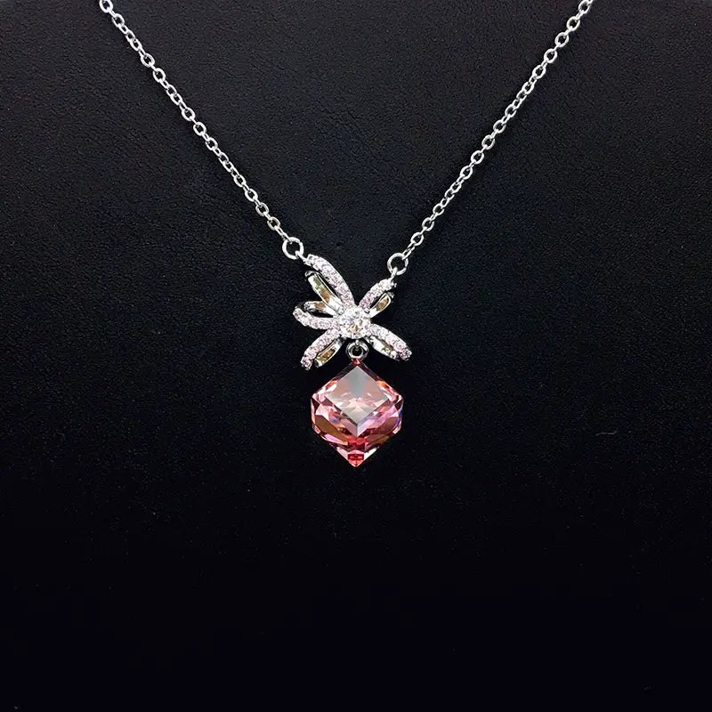 Bijoux scintillants en cristal argenté et bleu pour événements spéciaux
