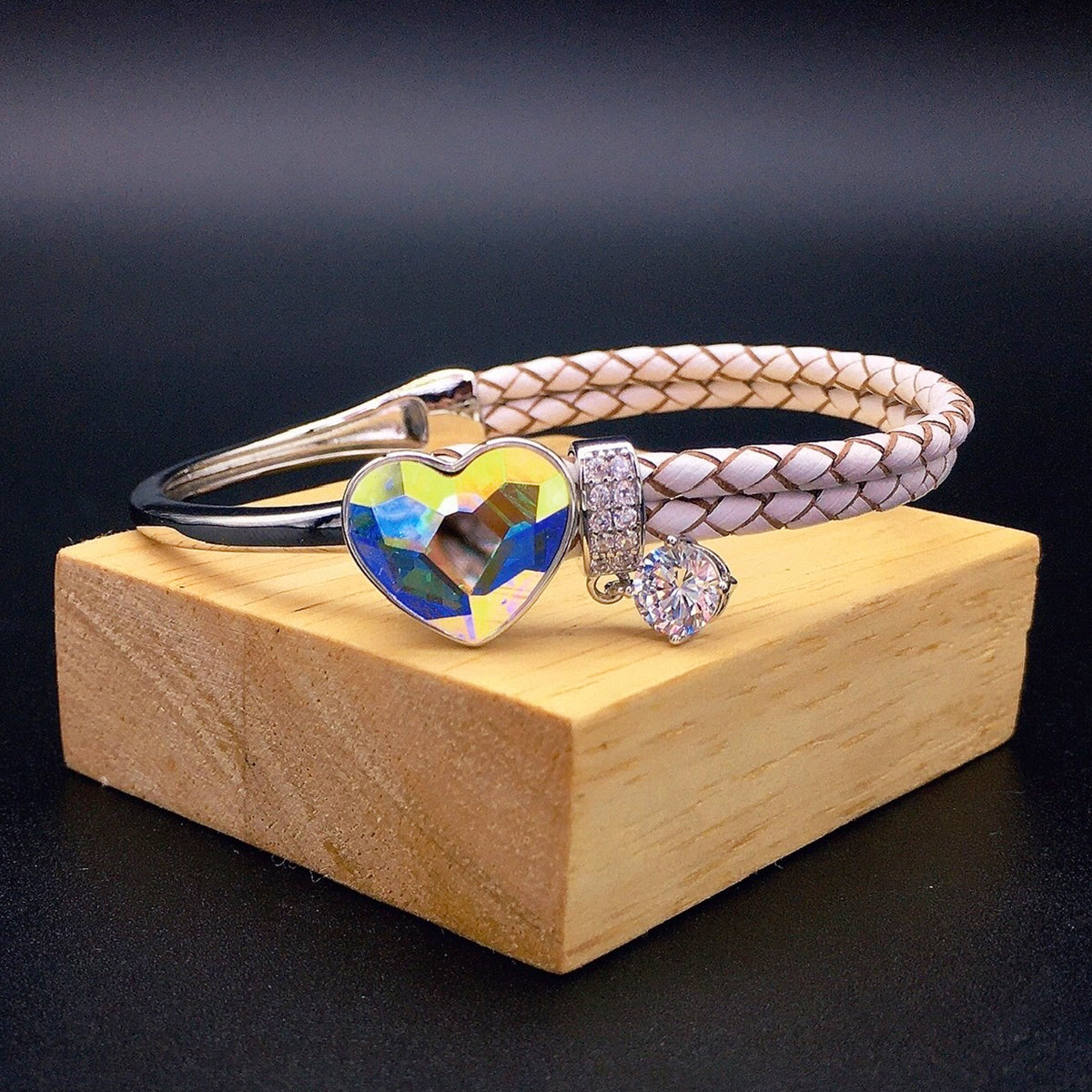 Simple and Eternal Love Crystal Personalized Bracelet