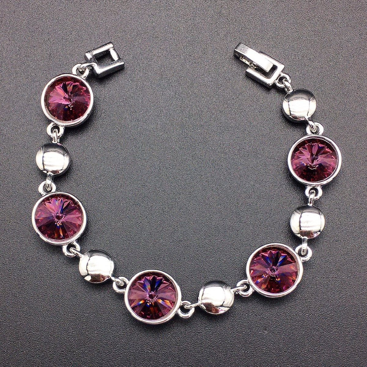 High end Austrian round crystal bracelet