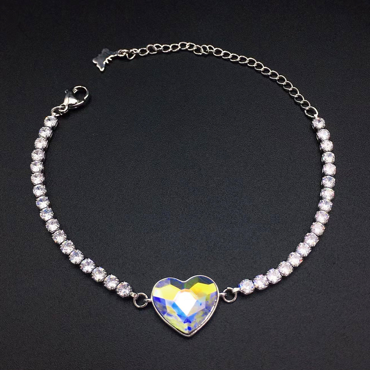 High end Cutting Love Crystal Bracelet