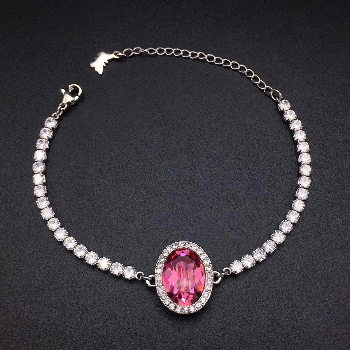 Bracelet en pierres précieuses œuf de pigeon en cristal autrichien haut de gamme