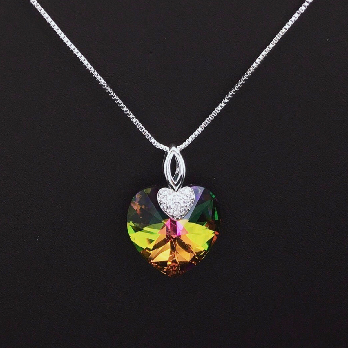 Classic Purple Crystal Butterfly Love Pendant