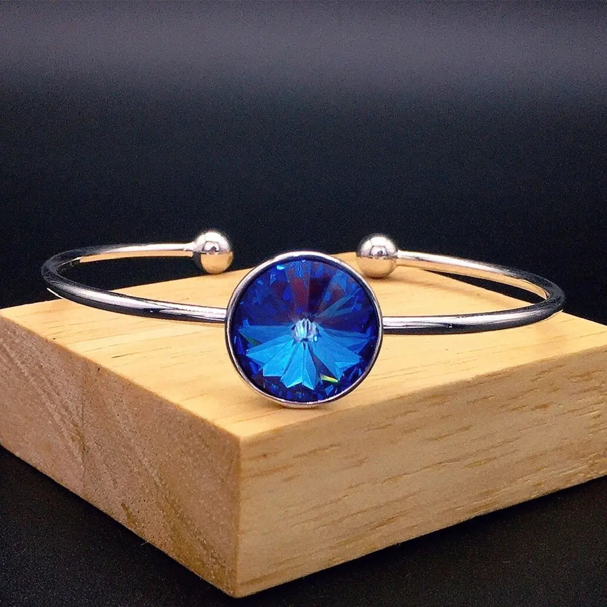 Bracelet ouvert Cœur de l'Océan en cristal autrichien