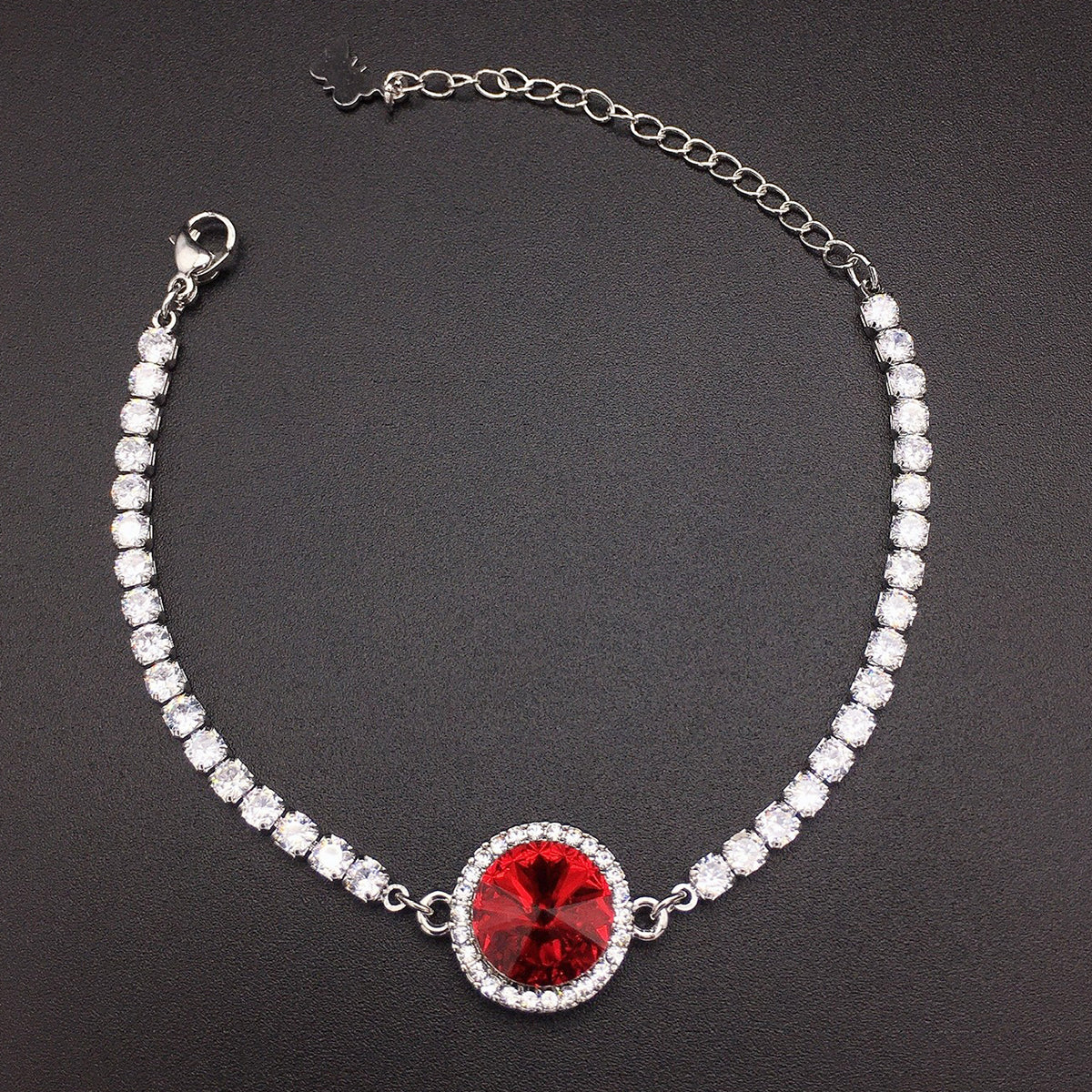 High end round crystal studded diamond bracelet