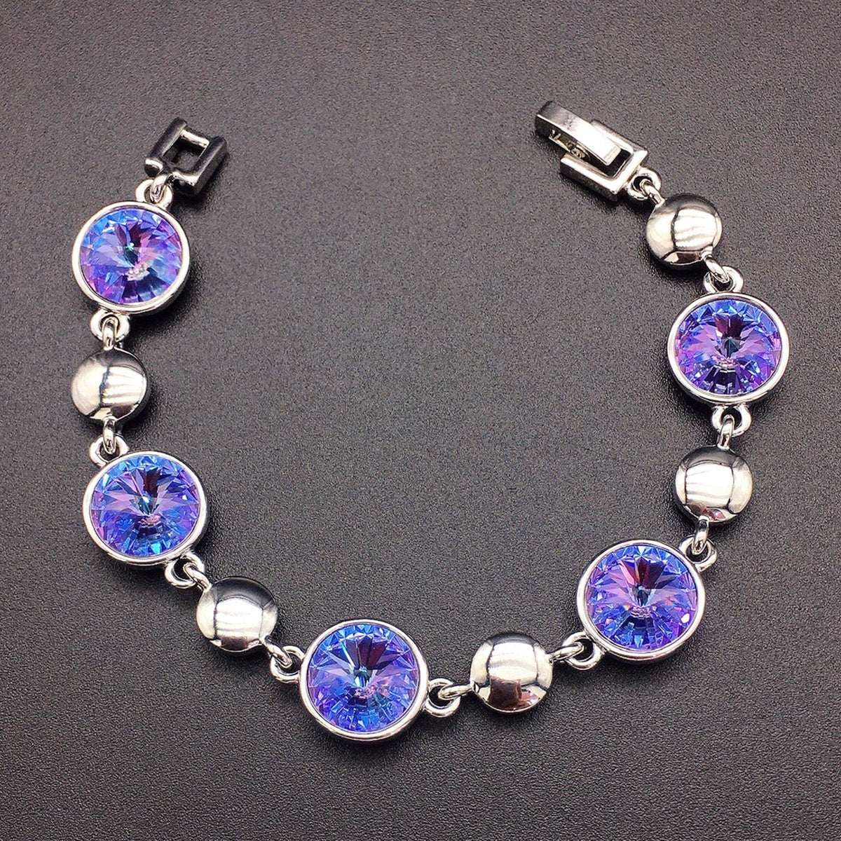 High end Austrian round crystal bracelet