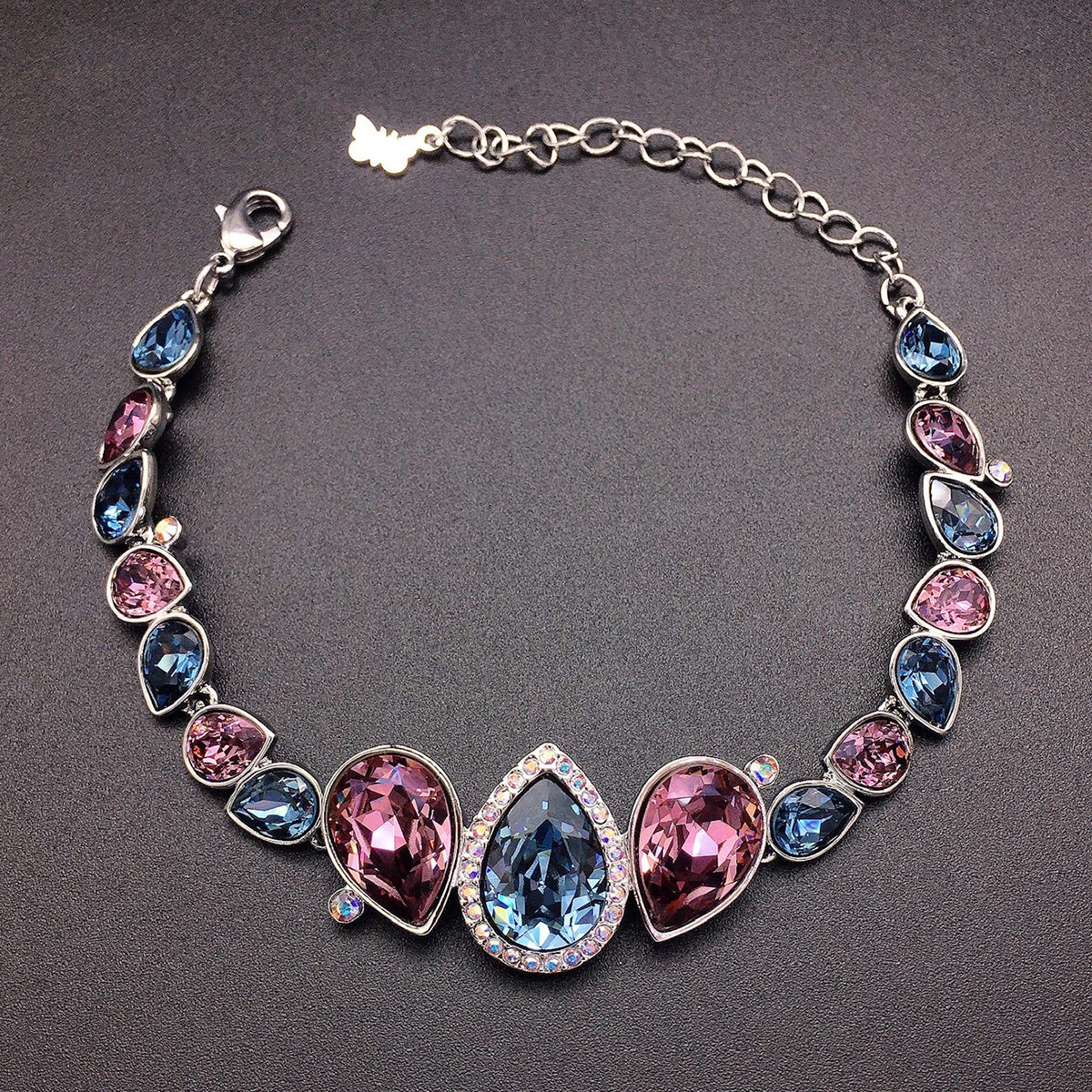 Luxurious Austrian Colored Waterdrop Crystal Bracelet