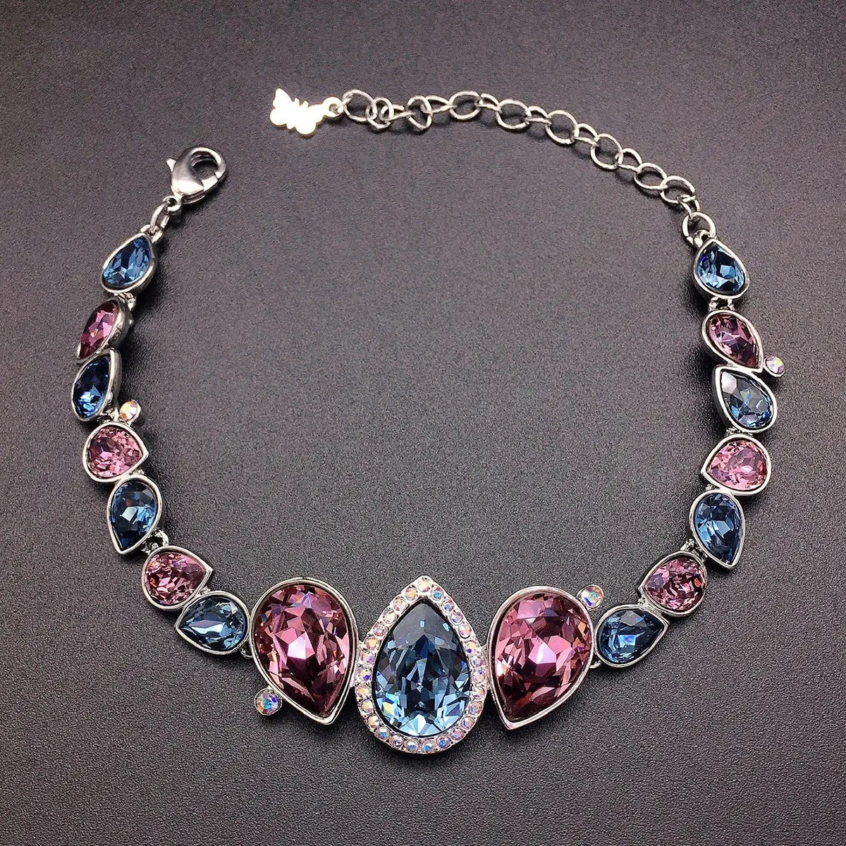 Bracelet de luxe autrichien en cristal en forme de goutte d'eau