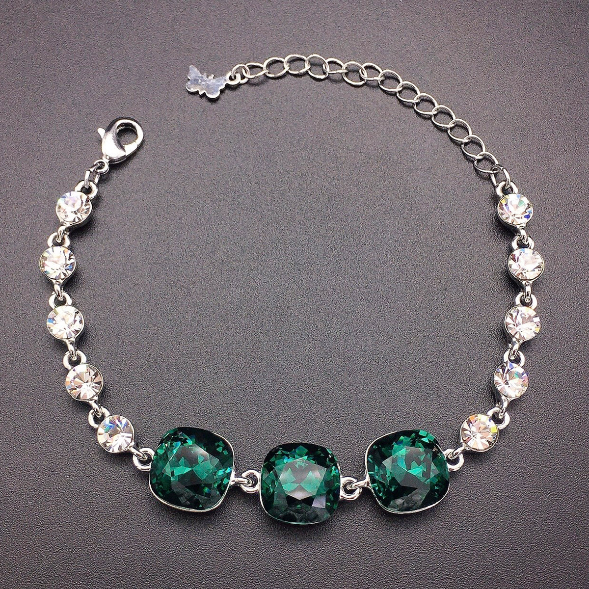 Luxurious Austrian Colored Crystal Diamond Set Bracelet