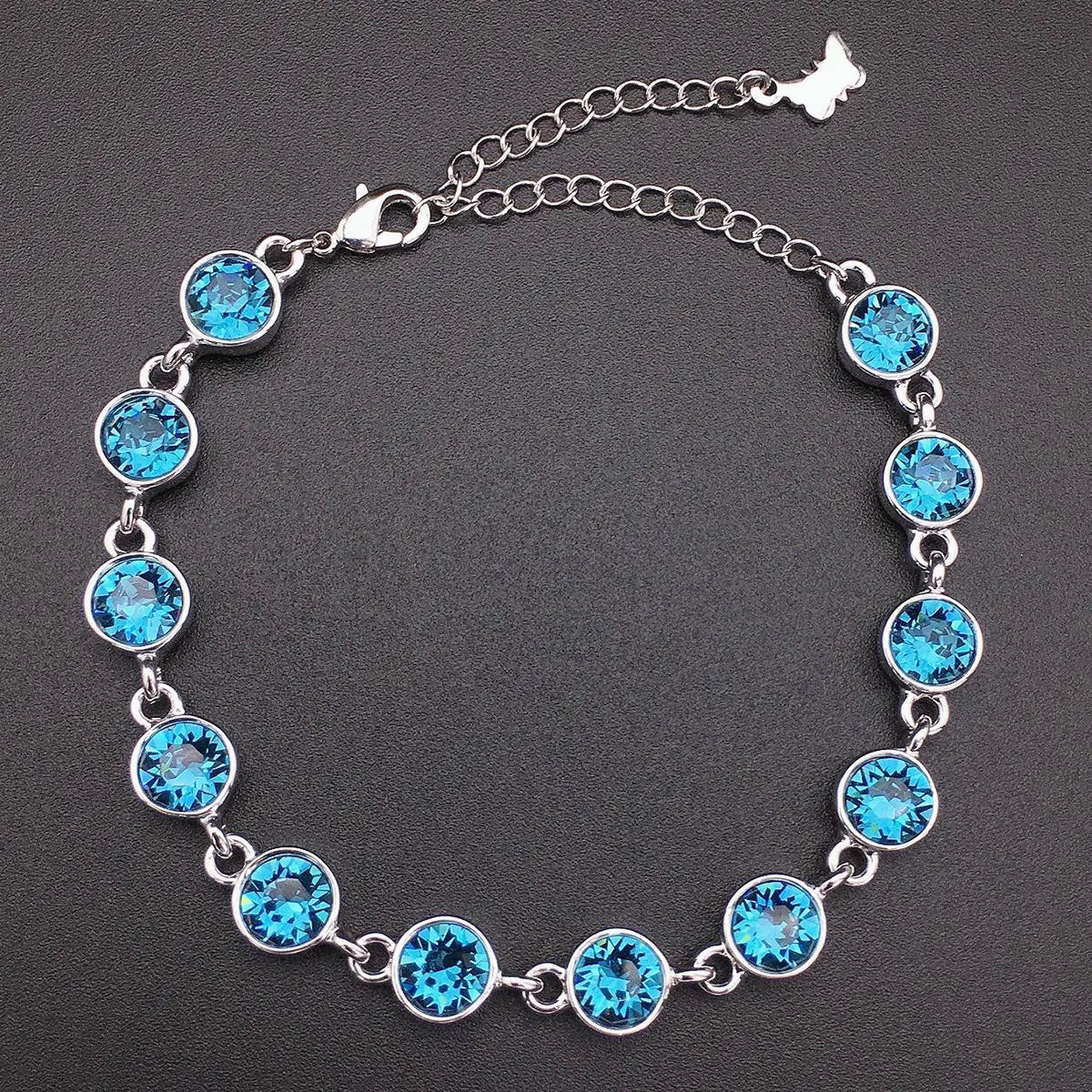 Bracelet de luxe autrichien en cristal émeraude
