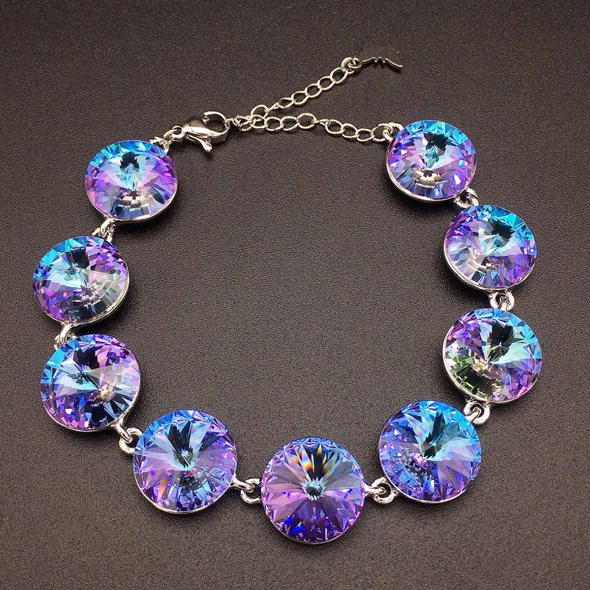 Dreamy Austrian Grand Crystal Gemstone Bracelet