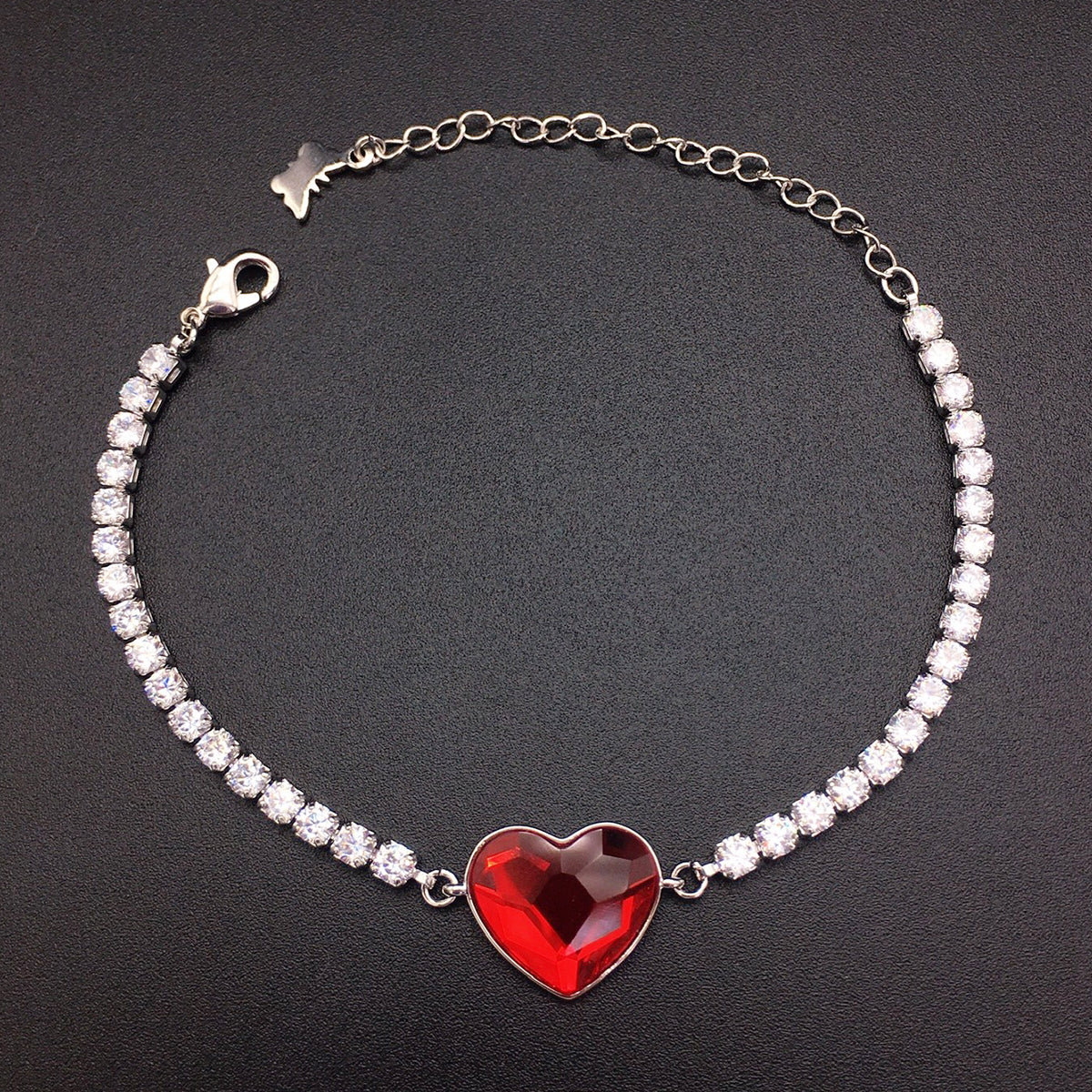 High end Cutting Love Crystal Bracelet
