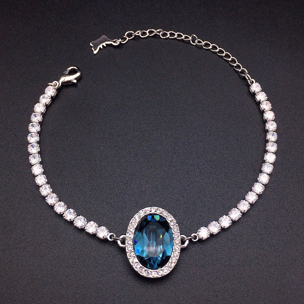 High end Austrian crystal pigeon egg gemstone bracelet