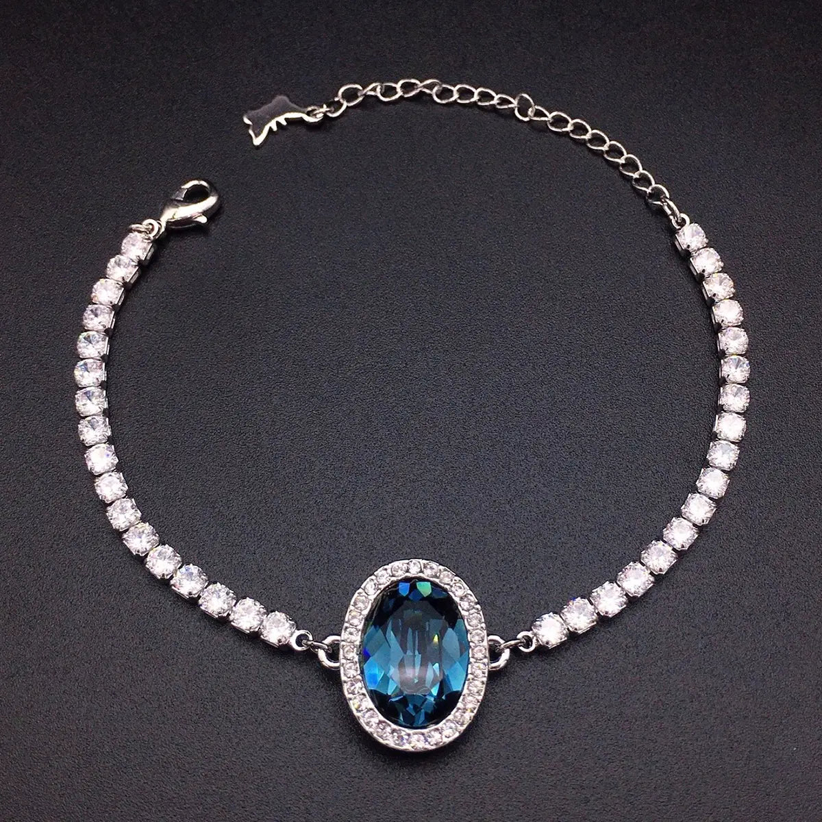 Bracelet en pierres précieuses œuf de pigeon en cristal autrichien haut de gamme