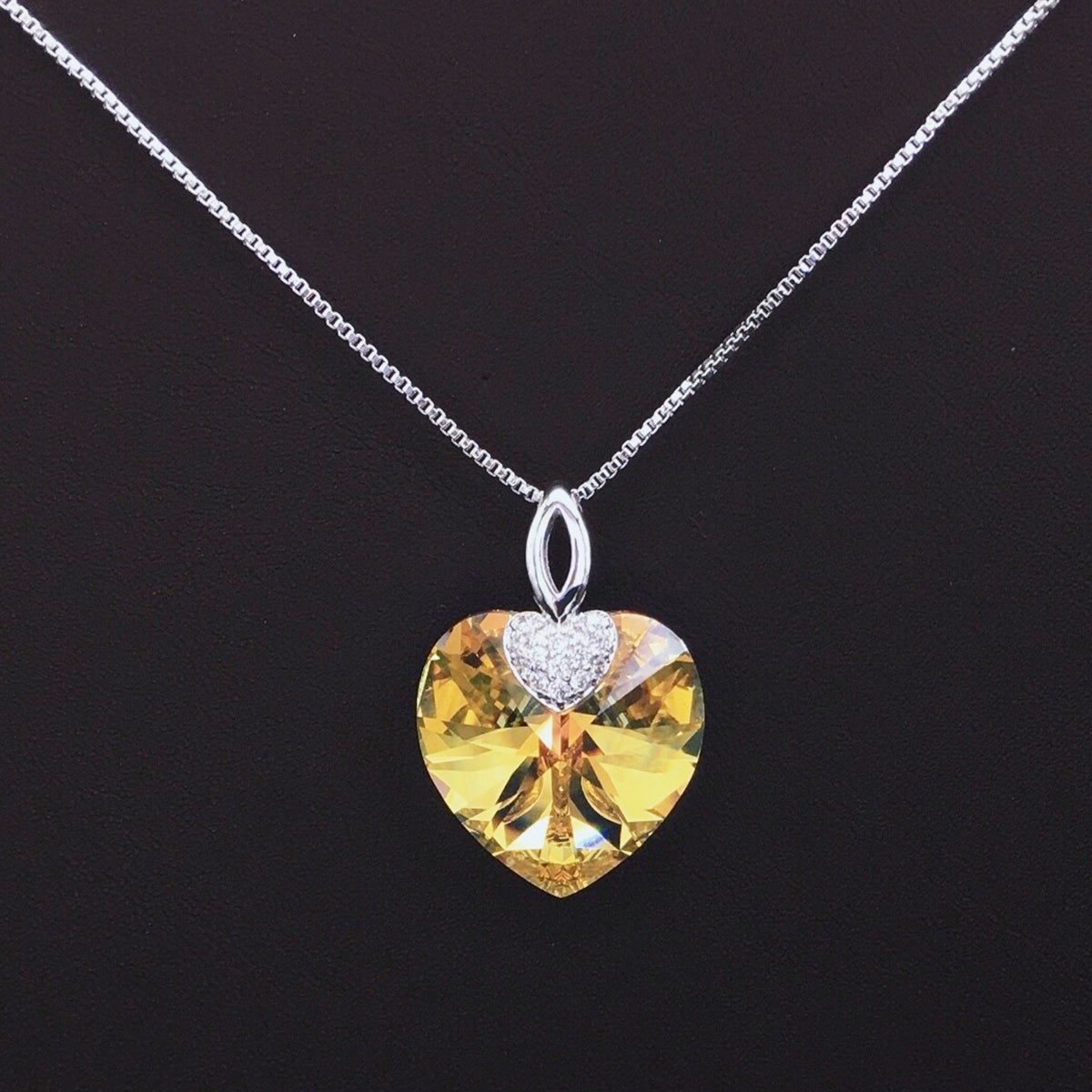 Classic Purple Crystal Butterfly Love Pendant