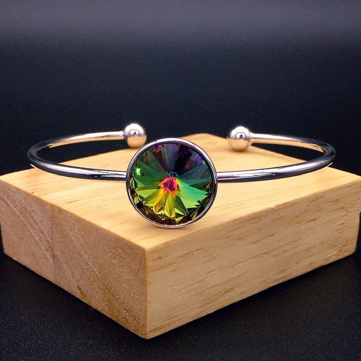 Heart of the Ocean Austrian Crystal Open Bracelet