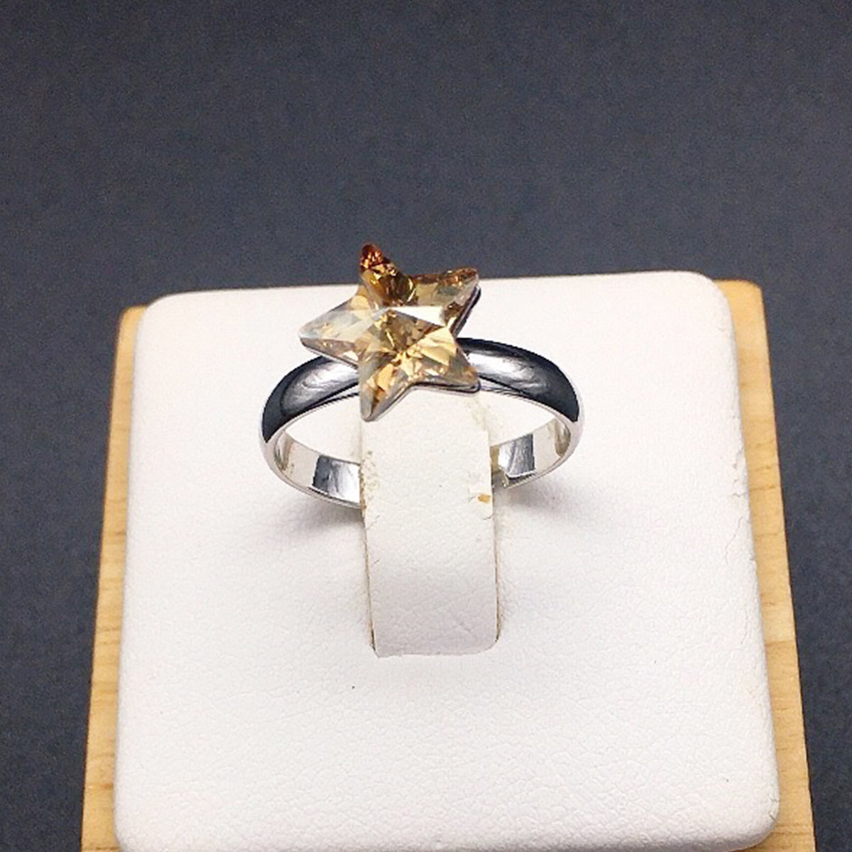Minimalist Ocean Heart Star Ring
