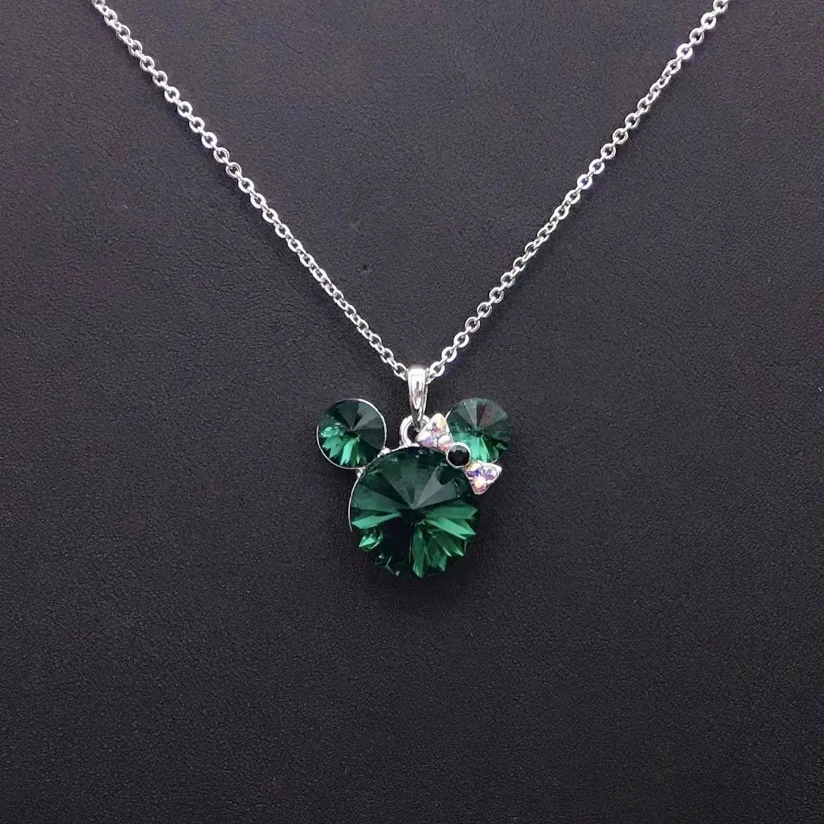 Collier pendentif en cristal animal de dessin animé mignon