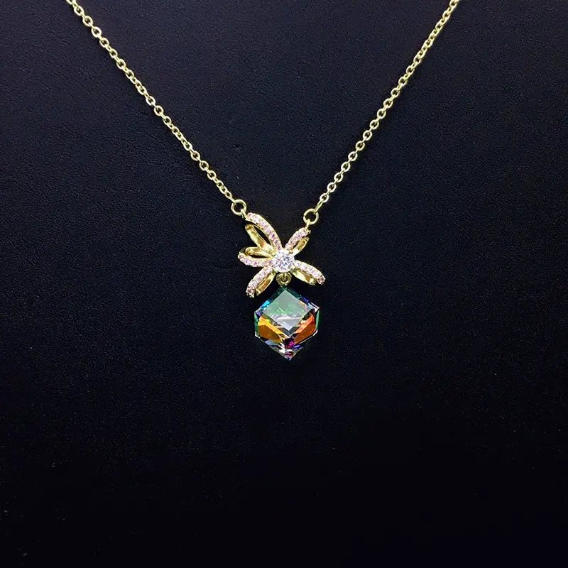 Bijoux scintillants en cristal argenté et bleu pour événements spéciaux