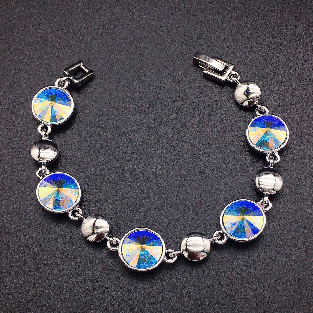 High end Austrian round crystal bracelet