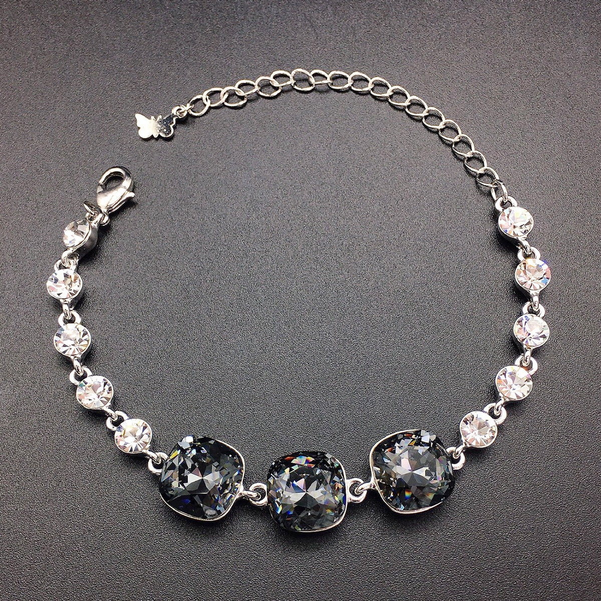 Luxurious Austrian Colored Crystal Diamond Set Bracelet