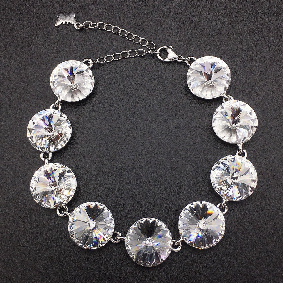 Dreamy Austrian Grand Crystal Gemstone Bracelet