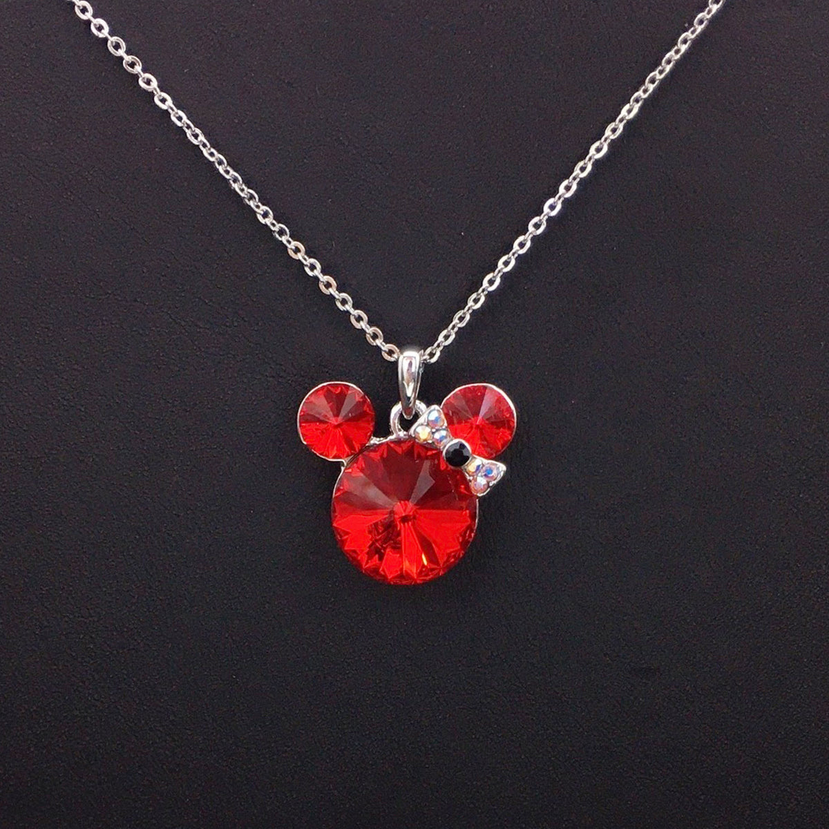 Cute cartoon animal crystal pendant necklace