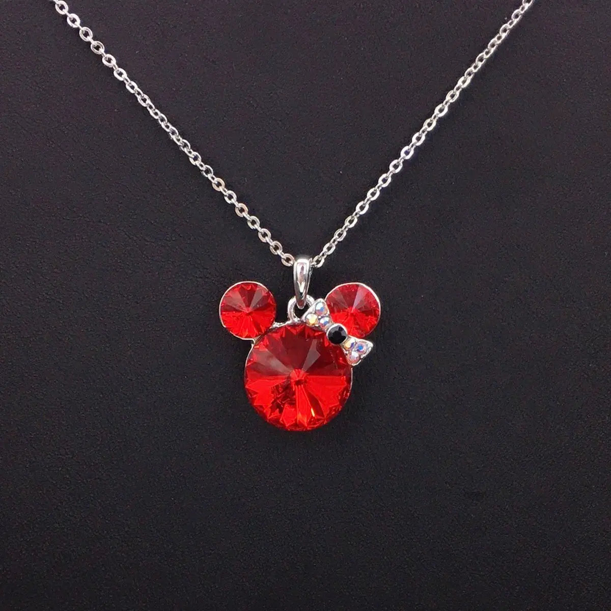 Collier pendentif en cristal animal de dessin animé mignon