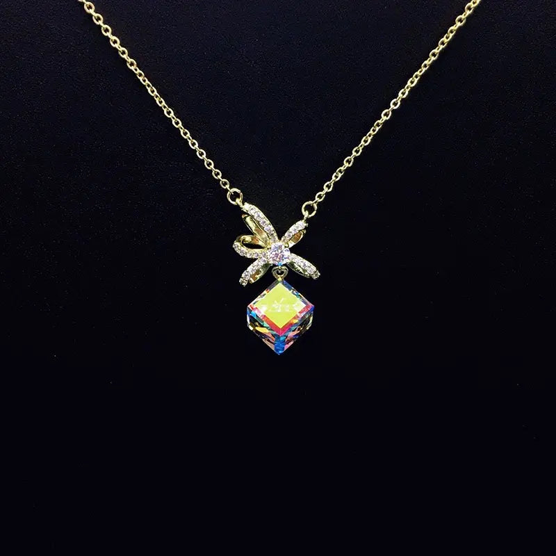 Bijoux scintillants en cristal argenté et bleu pour événements spéciaux