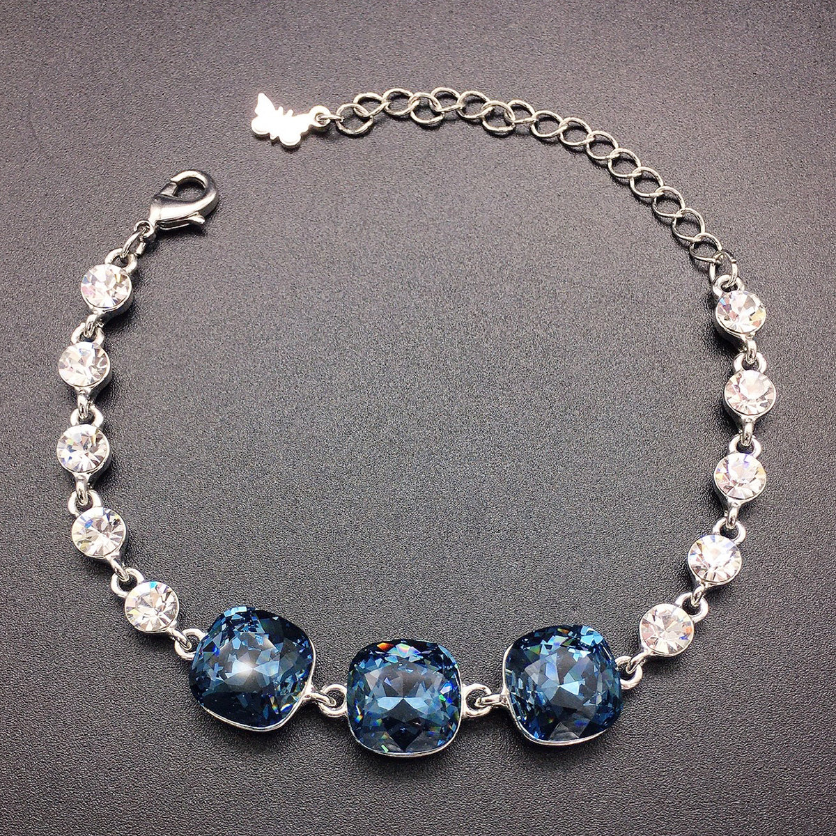 Luxurious Austrian Colored Crystal Diamond Set Bracelet