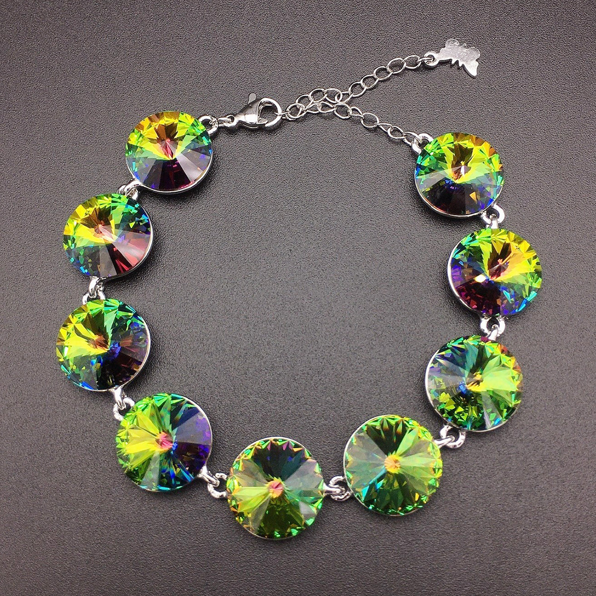 Dreamy Austrian Grand Crystal Gemstone Bracelet