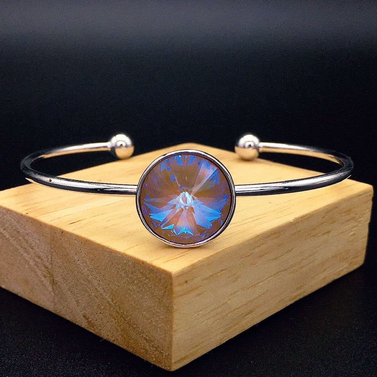 Heart of the Ocean Austrian Crystal Open Bracelet