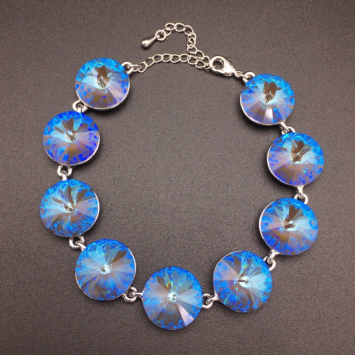 Dreamy Austrian Grand Crystal Gemstone Bracelet