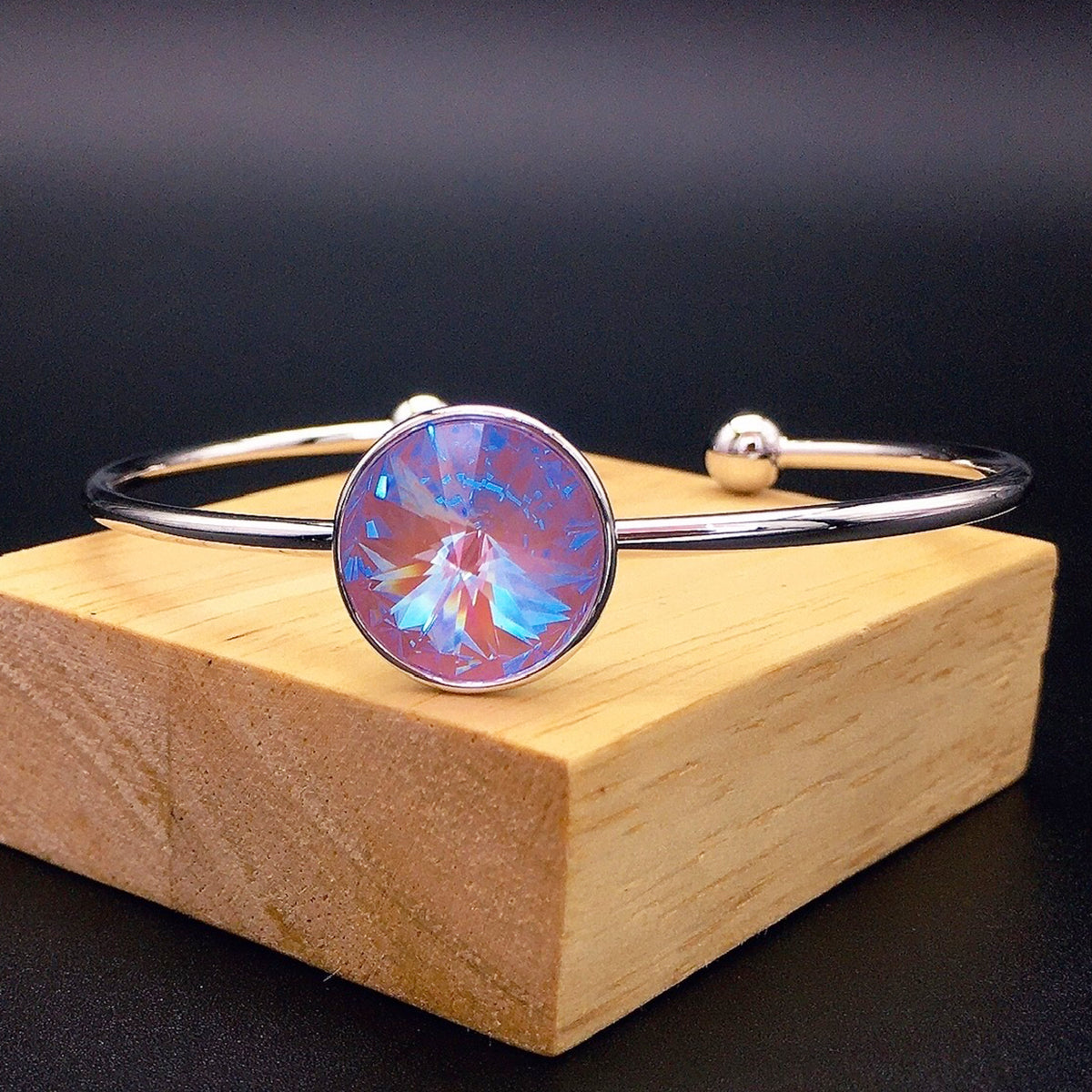 Heart of the Ocean Austrian Crystal Open Bracelet