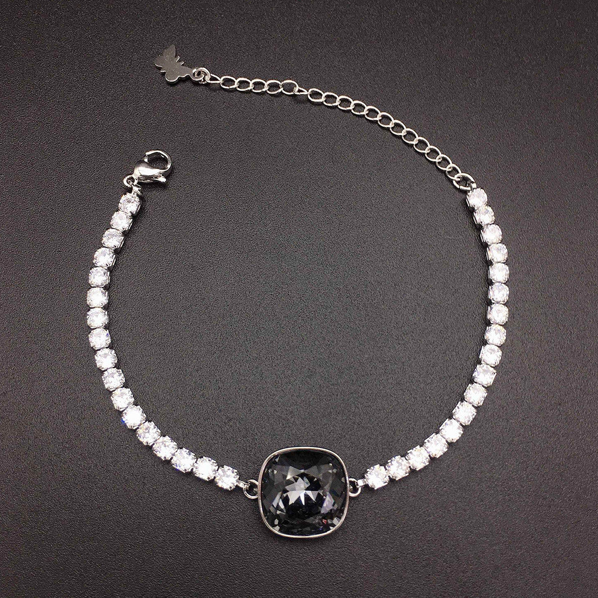 Austrian Square Red Crystal Full Diamond Bracelet