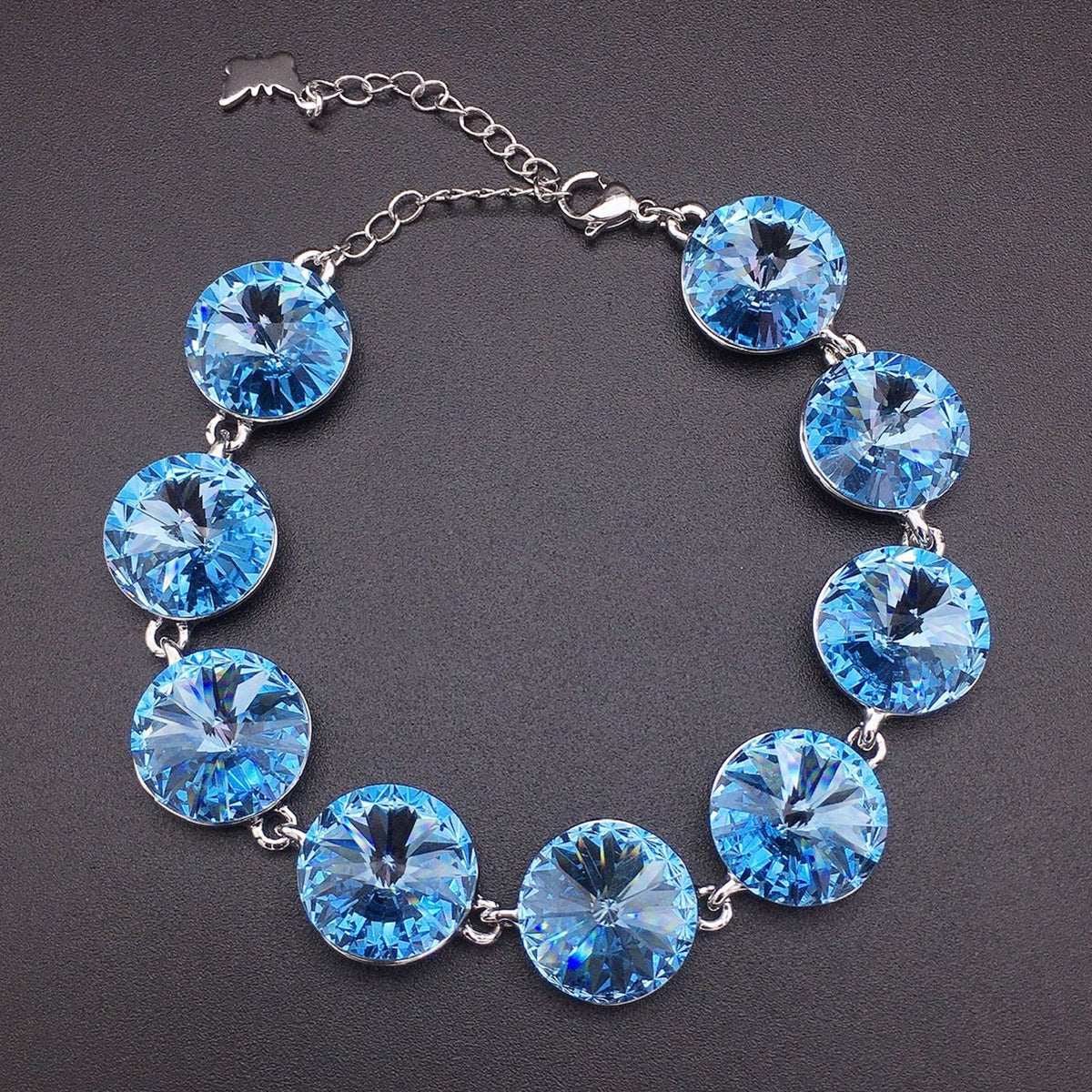 Dreamy Austrian Grand Crystal Gemstone Bracelet