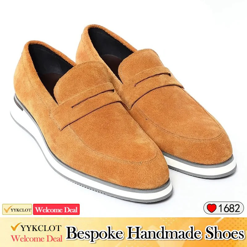 Black business crocodile pattern men's loafers