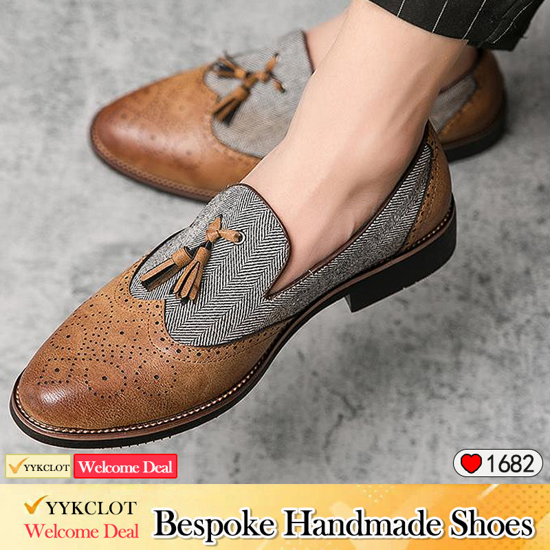 English style patchwork leather wedding party formal derby shoes