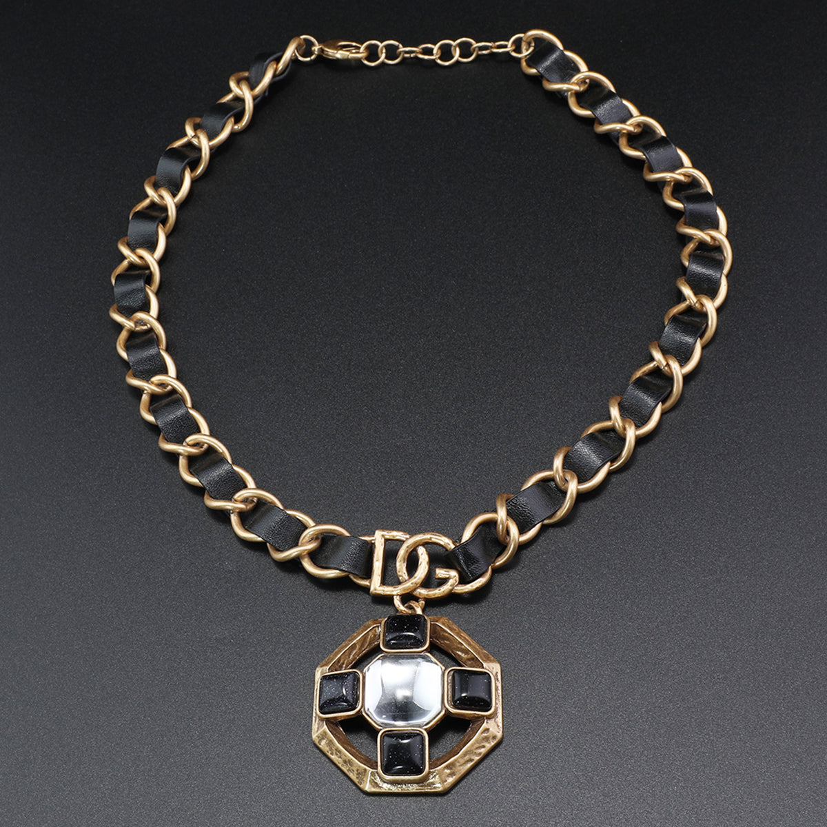 Personalized black tassel necklace