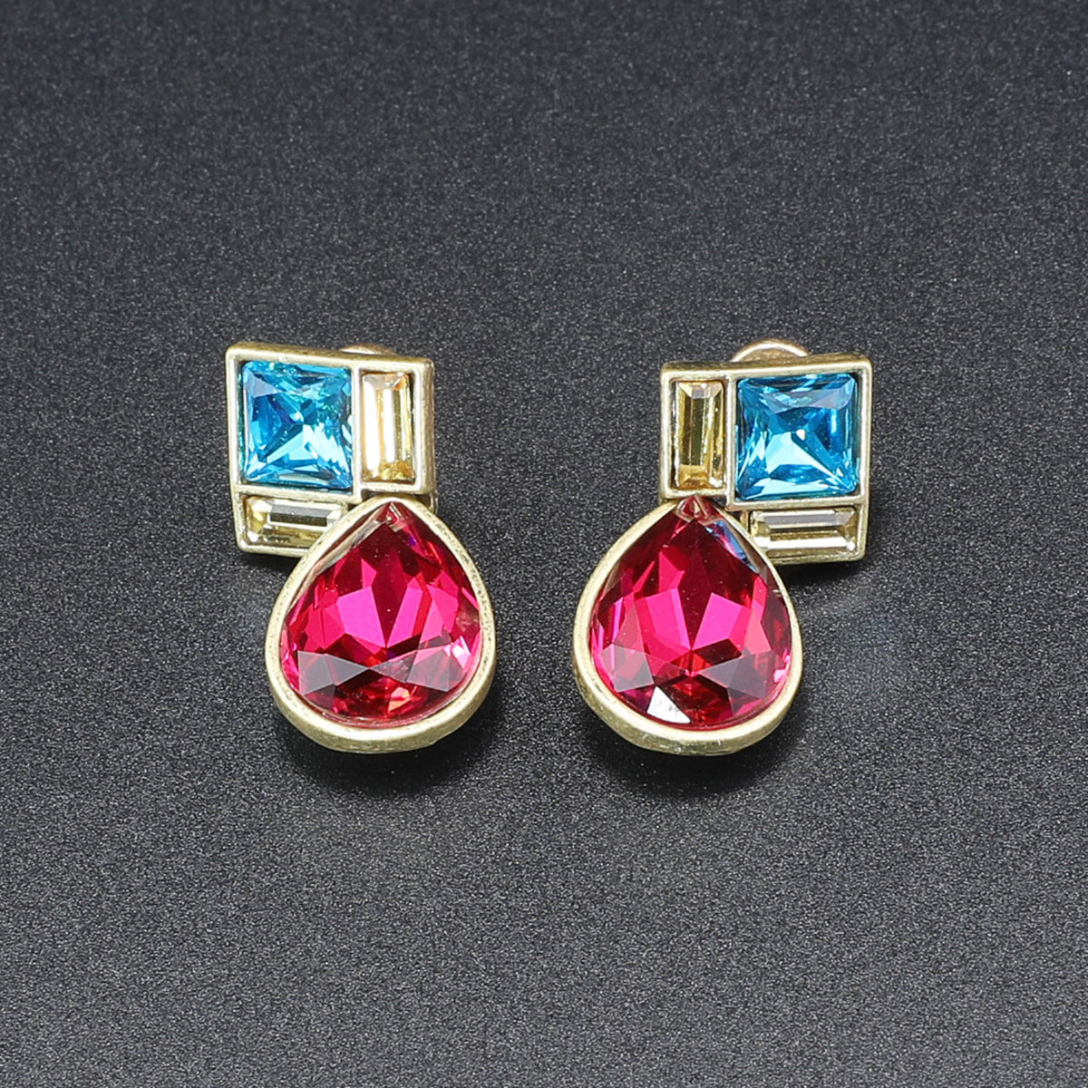 Fashion colored gemstone snake bone necklace