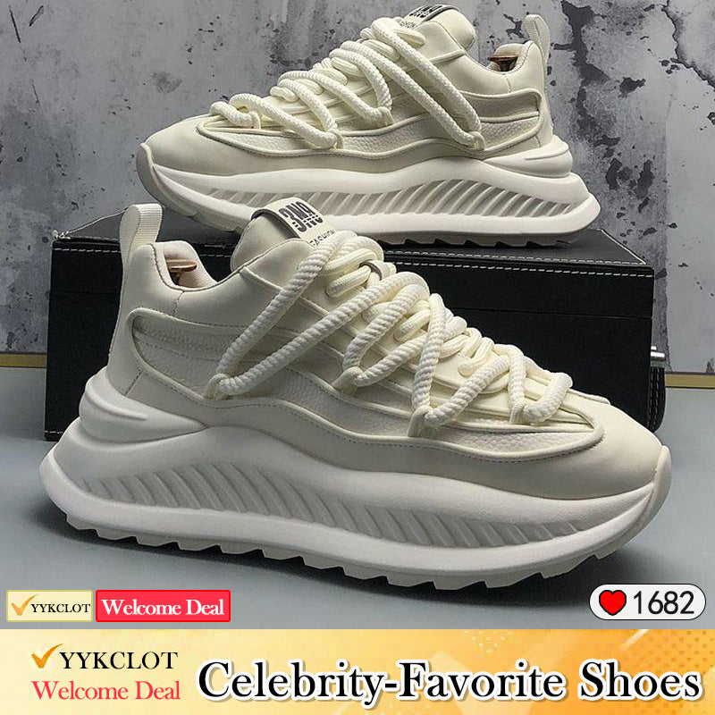 Stylish and comfortable solid color platform sneakers Running shoes and sports shoes for men