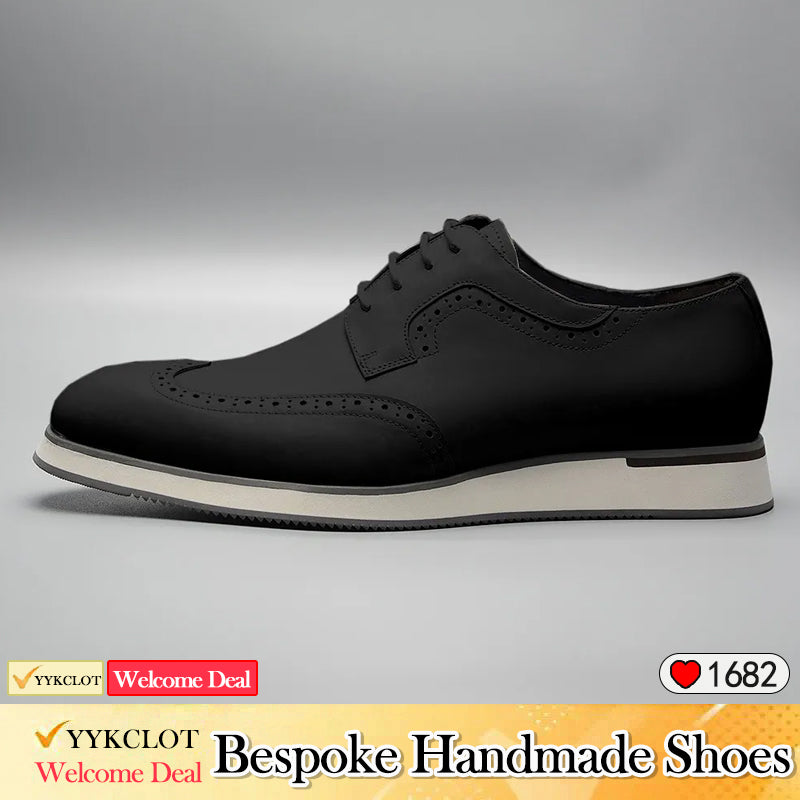 White Brock Carved Derby Shoes Men's Business Casual Leather Shoes