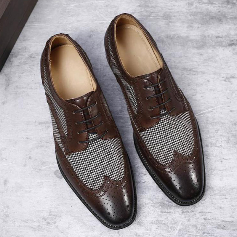Fashion Business Leather Derby Shoes