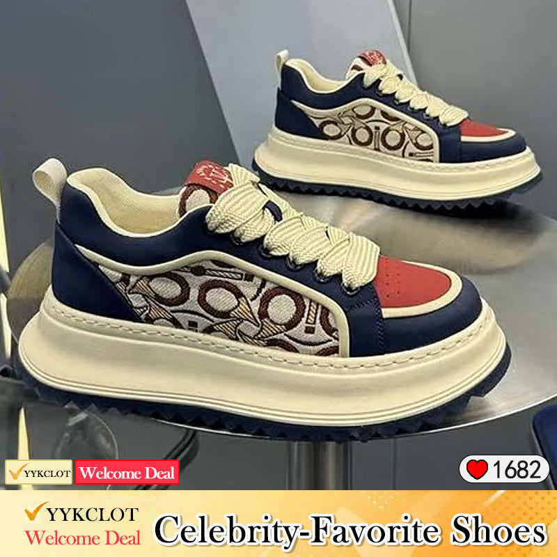 Spring heightening lace-up sports and leisure shoes Running shoes and sports shoes for men