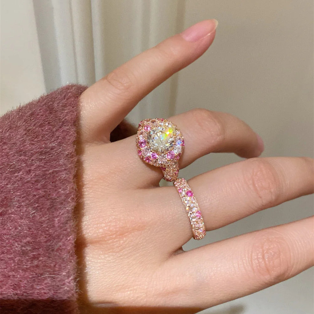 Sweet pink diamond ring