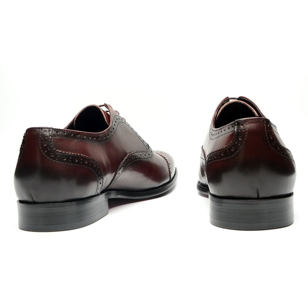 Color matching engraved Brock leather shoes men's business dress loafers