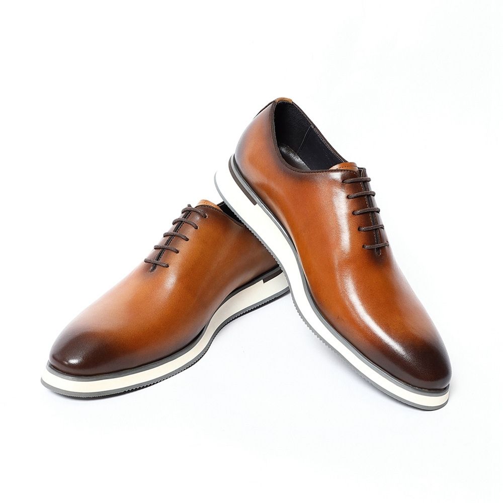 British style polished leather Oxford shoes men's business dress leather shoes