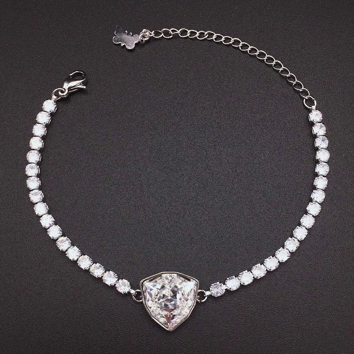 Bracelet autrichien en cristal bleu et strass