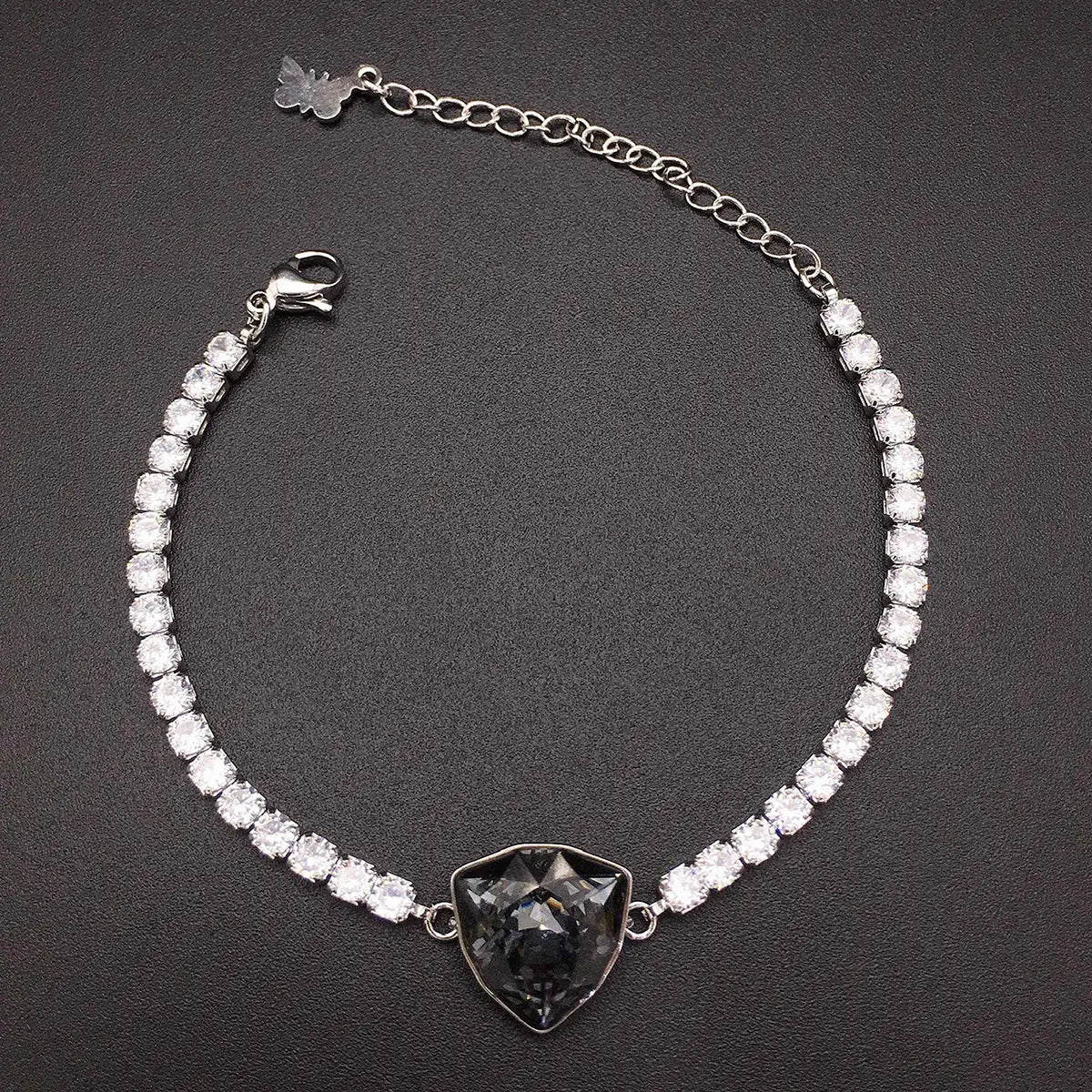Bracelet autrichien en cristal bleu et strass