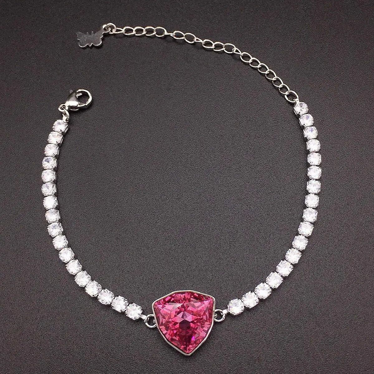 Bracelet autrichien en cristal bleu et strass