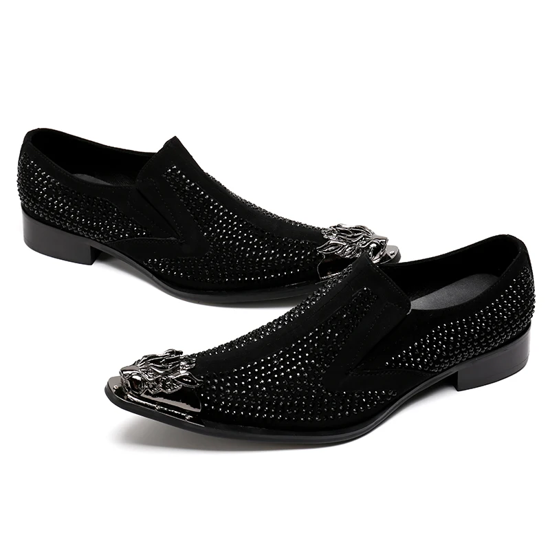 Red trend pointed Party Shoes Men's fashion dress shoes